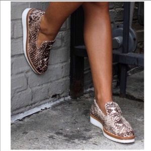 Free People animal print loafers